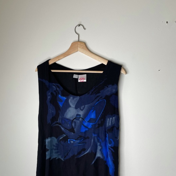 Dylan blue black maxi dress beach large - Picture 4 of 9